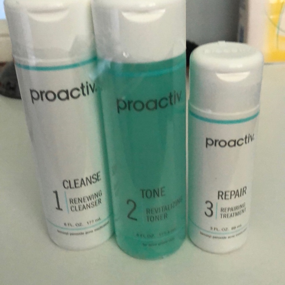Full sized Proactive three step skincare.